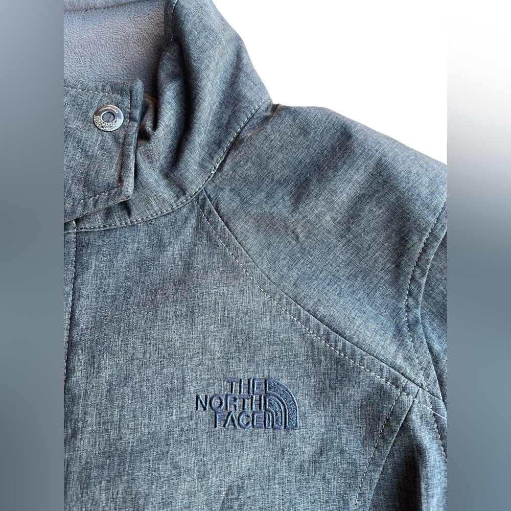 THE NORTH FACE Olive Green Windfall Softshell Full-Zip L Jacket Outdoors Hiking - Picture 3 of 12